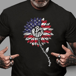 Scotstee Shop - Kindness Sunflower USA Flag 4th of July Shirt Patriotic Flower Shirt