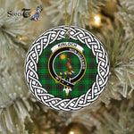 Kinloch Tartan Ornament,  ceramic ornament, personalized christmas ornaments, christmas tree ornaments, christmas door decorations, Plaid Ornament, Tartan Ceramic Ornament