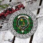 Kinloch Tartan Ornament,  ceramic ornament, personalized christmas ornaments, christmas tree ornaments, christmas door decorations, Plaid Ornament, Tartan Ceramic Ornament