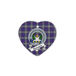 Kinnaird Scottish Clan Badge Plaid Christmas Ornaments Gift Heart Ornament Kinnaird Clan Tartan Ornaments, Plaid Ornament, christmas Ornament, plaid christmas ornament