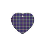 Kinnaird Tartan Heart Ornaments, Christmas Tree Ornament, Plaid Christmas Ornaments, Ceramic Heart Christmas Tree Decoration, Christmas Ornament, Plaid Ornament, Tartan Ornament, Buffalo Plaid Ornament