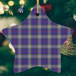 Kinnaird Tartan Ornament Star Ornament, Christmas Star Decorations, ceramic ornament, Plaid Star Ceramic Ornament, Christmas Ornament Decorations Gift