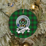 Kinnear Scottish Clan Badge Plaid Ornament Gift. Christmas Tree Ornament Kinnear Clan Tartan Ornament Great Christmas Ornaments Gift - Scotstee Shop