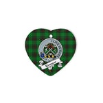 Kinnear Scottish Clan Badge Plaid Christmas Ornaments Gift Heart Ornament Kinnear Clan Tartan Ornaments, Plaid Ornament, christmas Ornament, plaid christmas ornament