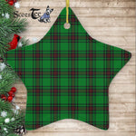 Kinnear Tartan Ornament Star Ornament, Christmas Star Decorations, ceramic ornament, Plaid Star Ceramic Ornament, Christmas Ornament Decorations Gift