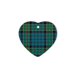 Kirkpatrick Tartan Heart Ornaments, Christmas Tree Ornament, Plaid Christmas Ornaments, Ceramic Heart Christmas Tree Decoration, Christmas Ornament, Plaid Ornament, Tartan Ornament, Buffalo Plaid Ornament