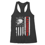 Lacrosse American Flag Distressed Women's Tank Top - Scotstee Shop