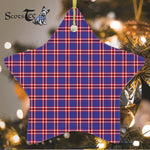 Laing Of Archiestown Tartan Ornament Star Ornament, Christmas Star Decorations, ceramic ornament, Plaid Star Ceramic Ornament, Christmas Ornament Decorations Gift