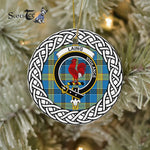 Laing Tartan Ornament,  ceramic ornament, personalized christmas ornaments, christmas tree ornaments, christmas door decorations, Plaid Ornament, Tartan Ceramic Ornament
