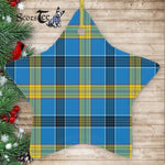 Laing Tartan Ornament Star Ornament, Christmas Star Decorations, ceramic ornament, Plaid Star Ceramic Ornament, Christmas Ornament Decorations Gift