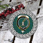 Lammie Tartan Ornament,  ceramic ornament, personalized christmas ornaments, christmas tree ornaments, christmas door decorations, Plaid Ornament, Tartan Ceramic Ornament