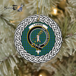 Lammie Tartan Ornament,  ceramic ornament, personalized christmas ornaments, christmas tree ornaments, christmas door decorations, Plaid Ornament, Tartan Ceramic Ornament