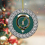 Lammie Tartan Ornament,  ceramic ornament, personalized christmas ornaments, christmas tree ornaments, christmas door decorations, Plaid Ornament, Tartan Ceramic Ornament