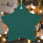 Lammie Tartan Ornament Star Ornament, Christmas Star Decorations, ceramic ornament, Plaid Star Ceramic Ornament, Christmas Ornament Decorations Gift