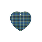 Lamont Ancient Tartan Heart Ornaments, Christmas Tree Ornament, Plaid Christmas Ornaments, Ceramic Heart Christmas Tree Decoration, Christmas Ornament, Plaid Ornament, Tartan Ornament, Buffalo Plaid Ornament