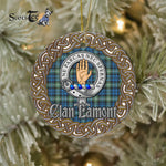 Lamont Celtic Circle Plaid Ornament Gift. Christmas Tree Ornament Tartan Ornament Great Christmas Ornaments Gift - Scotstee Shop