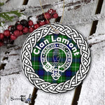 Lamont Clan Tartan Crest Badge Plaid Ornament Gift. Christmas Tree Ornament Tartan Ornament Great Christmas Ornaments Gift - Scotstee Shop