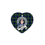Lamont Scottish Clan Badge Plaid Christmas Ornaments Gift Heart Ornament Lamont Clan Tartan Ornaments, Plaid Ornament, christmas Ornament, plaid christmas ornament