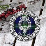 Landers Tartan Ornament,  ceramic ornament, personalized christmas ornaments, christmas tree ornaments, christmas door decorations, Plaid Ornament, Tartan Ceramic Ornament