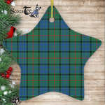 Lauder Tartan Ornament Star Ornament, Christmas Star Decorations, ceramic ornament, Plaid Star Ceramic Ornament, Christmas Ornament Decorations Gift