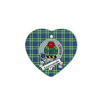 Learmonth Scottish Clan Badge Plaid Christmas Ornaments Gift Heart Ornament Learmonth Clan Tartan Ornaments, Plaid Ornament, christmas Ornament, plaid christmas ornament