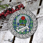Learmonth Tartan Ornament,  ceramic ornament, personalized christmas ornaments, christmas tree ornaments, christmas door decorations, Plaid Ornament, Tartan Ceramic Ornament