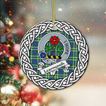 Learmonth Tartan Ornament,  ceramic ornament, personalized christmas ornaments, christmas tree ornaments, christmas door decorations, Plaid Ornament, Tartan Ceramic Ornament