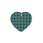 Learmonth Tartan Heart Ornaments, Christmas Tree Ornament, Plaid Christmas Ornaments, Ceramic Heart Christmas Tree Decoration, Christmas Ornament, Plaid Ornament, Tartan Ornament, Buffalo Plaid Ornament
