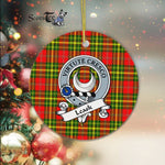 Leask Scottish Clan Badge Plaid Ornament Gift. Christmas Tree Ornament Leask Clan Tartan Ornament Great Christmas Ornaments Gift - Scotstee Shop