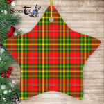 Leask Tartan Ornament Star Ornament, Christmas Star Decorations, ceramic ornament, Plaid Star Ceramic Ornament, Christmas Ornament Decorations Gift