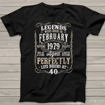 Legend Born February 1979 Awesome Birthday Gift Birthday Shirt - Scotstee Shop