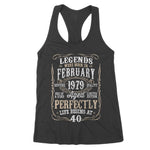 Legend Born February 1979 Awesome Birthday Gift Women's Tank Top - Scotstee Shop