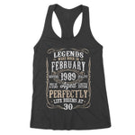 Legend Born February 1989 Awesome Birthday Gift Women's Tank Top - Scotstee Shop