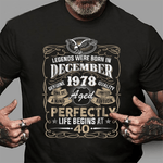 Legend Born In December 1978 40th Awesome Birthday Shirt - Scotstee Shop
