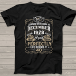 Legend Born In December 1978 40th Awesome Birthday Shirt - Scotstee Shop