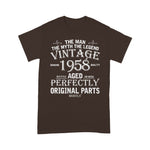 Legend Vintage In 1958 Original Parts Awesome Birthday Shirt - Scotstee Shop