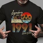 Legendary Since July 1991 Vintage Birthday Gift Birthday Shirt 30th birthday shirts - Scotstee Shop