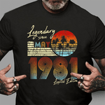 Legendary Since May 1981 Birthday Gift Birthday Shirt Funny 40th Birthday T Shirts - Scotstee Shop