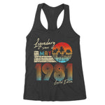 Legendary Since May 1981 Birthday Gift Women's Tank Top - Scotstee Shop