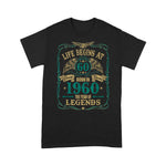 Legends Birthday Shirt Life Begins At 60 Born In 1960 Birthday Gift The Year Of Legends Classic 1960 Birthday Shirt - Scotstee Shop