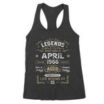 Legends Born In April 1966 55th Birthday Gift 55 Years Old Women's Tank Top - Scotstee Shop