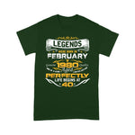 Legends Born In February 1980 Awesome Birthday Gift Birthday Shirt - Scotstee Shop