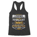 Legends Born In February 1980 Awesome Birthday Gift Women's Tank Top - Scotstee Shop