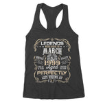 Legends Born In March 1999 21 Years Old Awesome Birthday Women's Tank Top - Scotstee Shop