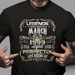 Legends Born In March 1999 Birthday 21 Years Old Awesome Birthday Shirt - Scotstee Shop