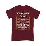 Legends Born In May 1977 44th Birthday Gift 44 Years Old Birthday Shirt - Scotstee Shop