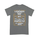 Legends Born In May 1977 44th Birthday Gift 44 Years Old Birthday Shirt - Scotstee Shop