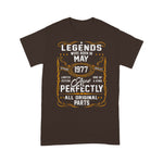 Legends Born In May 1977 44th Birthday Gift 44 Years Old Birthday Shirt - Scotstee Shop