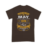 Legends Born In May 1978 43rd Birthday Gifts 43 Years Old Birthday Shirt - Scotstee Shop