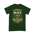 Legends Born In May 1978 43rd Birthday Gifts 43 Years Old Birthday Shirt - Scotstee Shop
